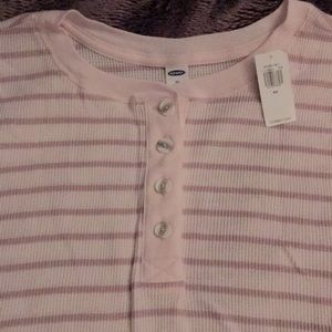 Old Navy size XS , Henley thermal shirt stripes